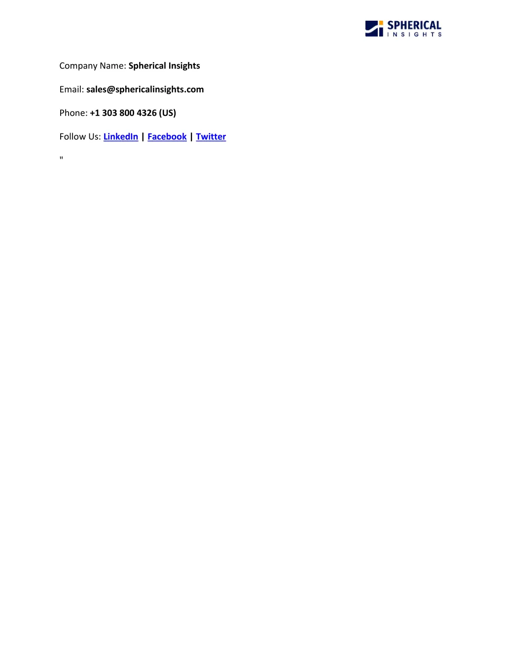 company name spherical insights
