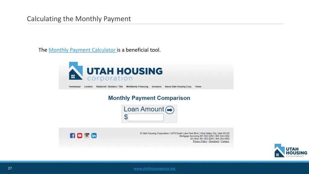 calculating the monthly payment