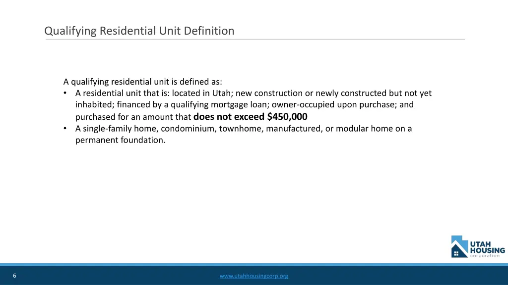 qualifying residential unit definition