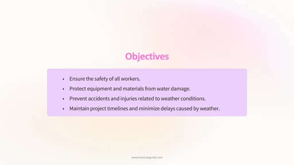 objectives