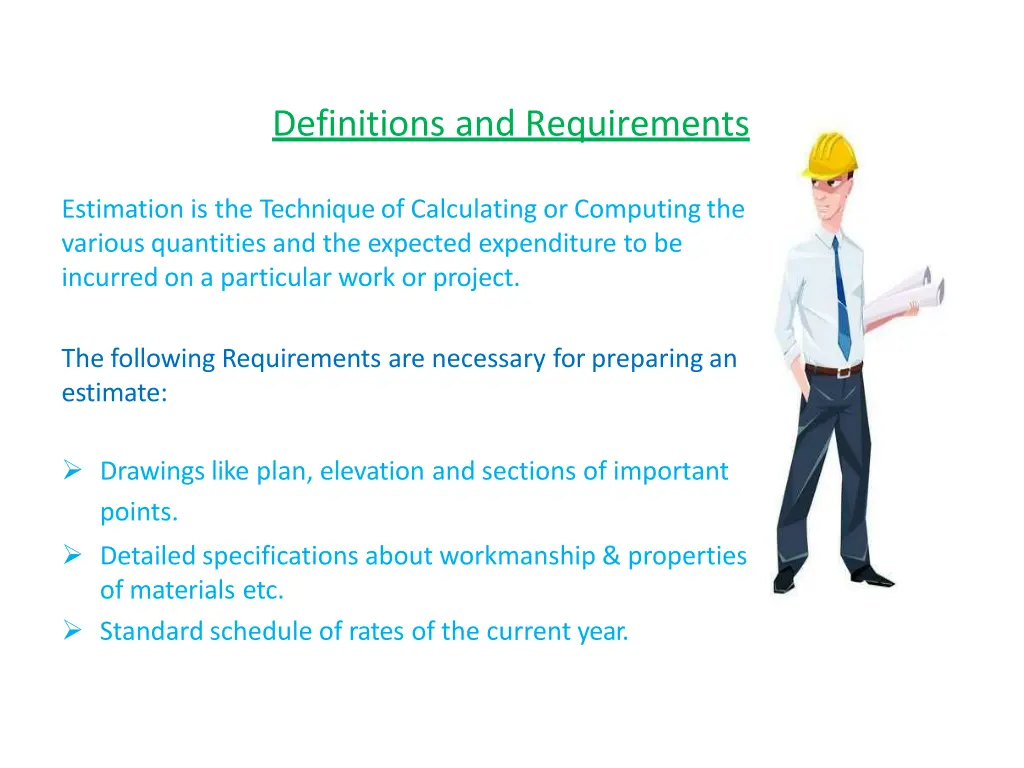 definitions and requirements