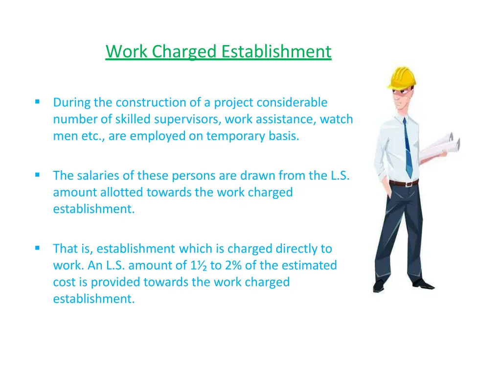 work charged establishment