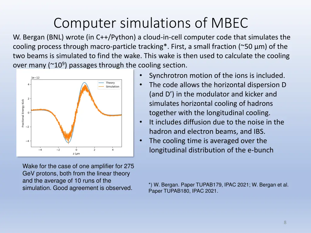 computer simulations of mbec w bergan bnl wrote