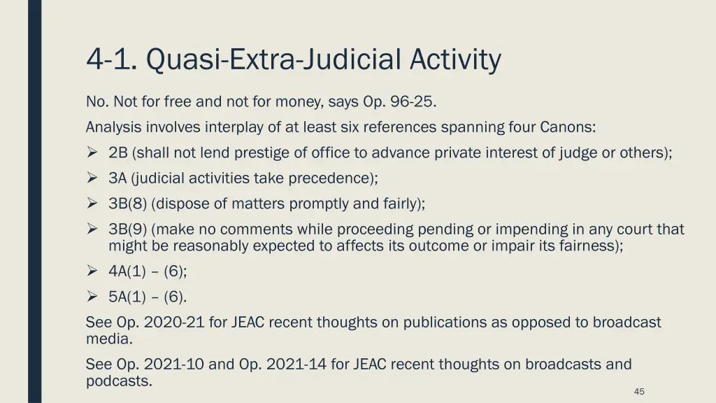 4 1 quasi extra judicial activity