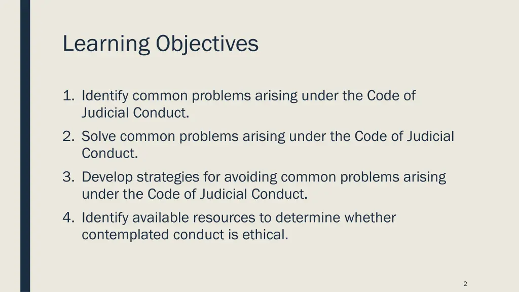 learning objectives