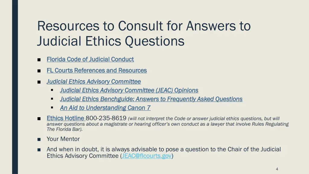 resources to consult for answers to judicial