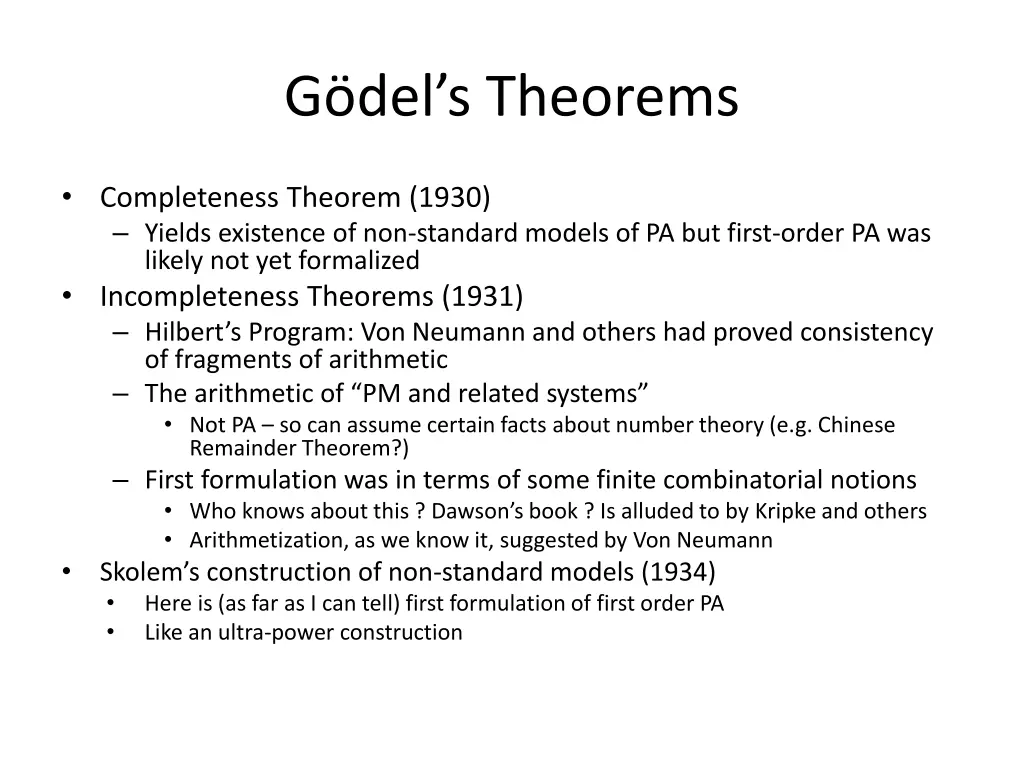 g del s theorems