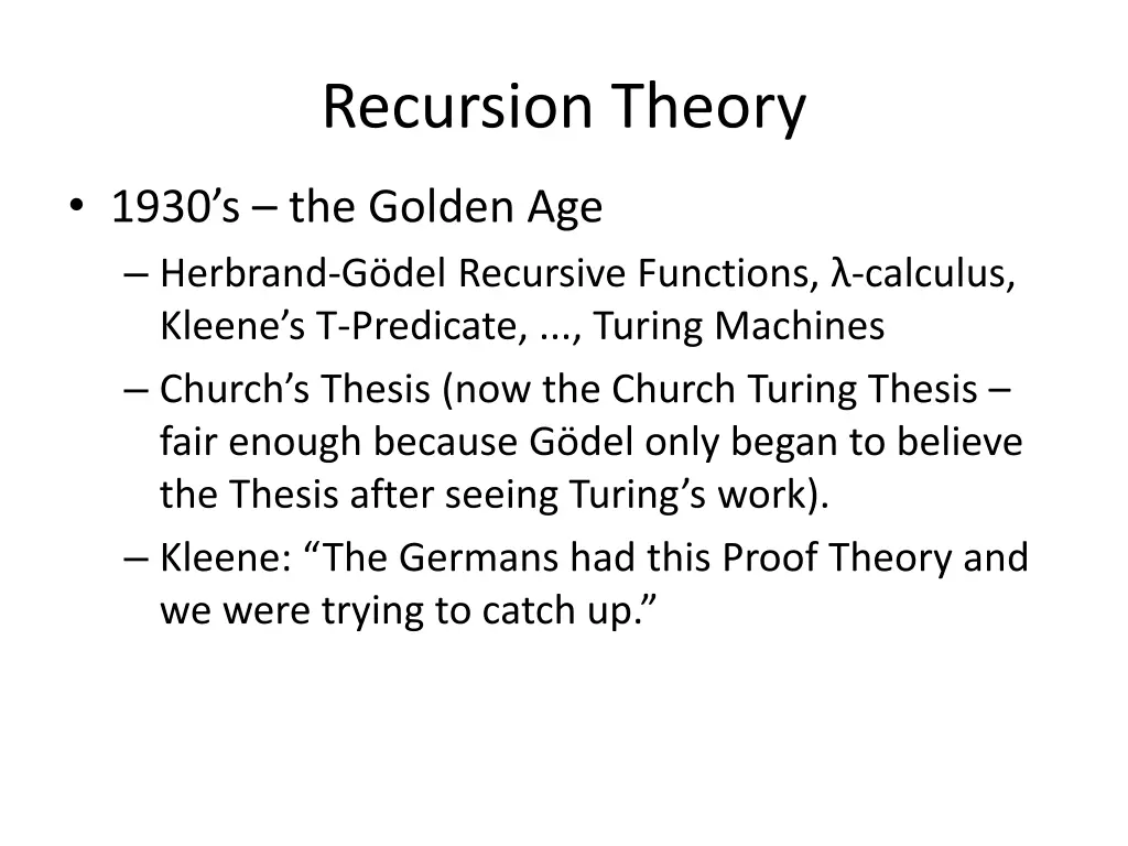 recursion theory