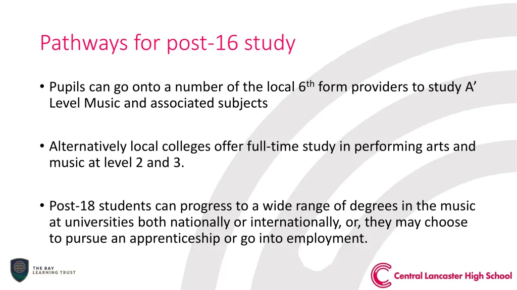 pathways for post 16 study