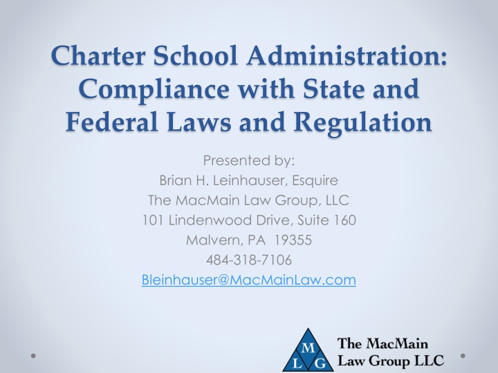 charter school administration compliance with