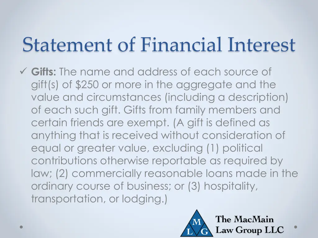 statement of financial interest