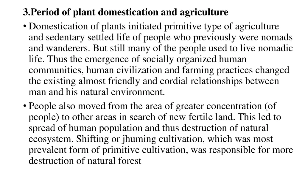 3 period of plant domestication and agriculture