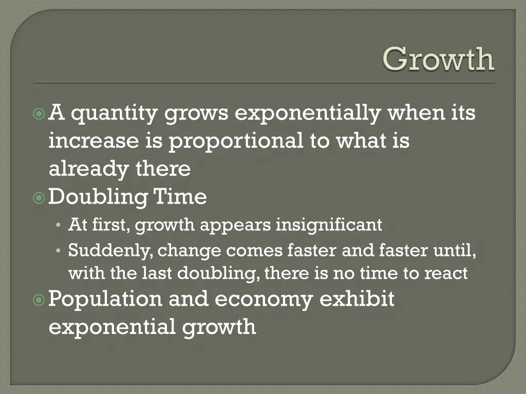 a quantity grows exponentially when its increase