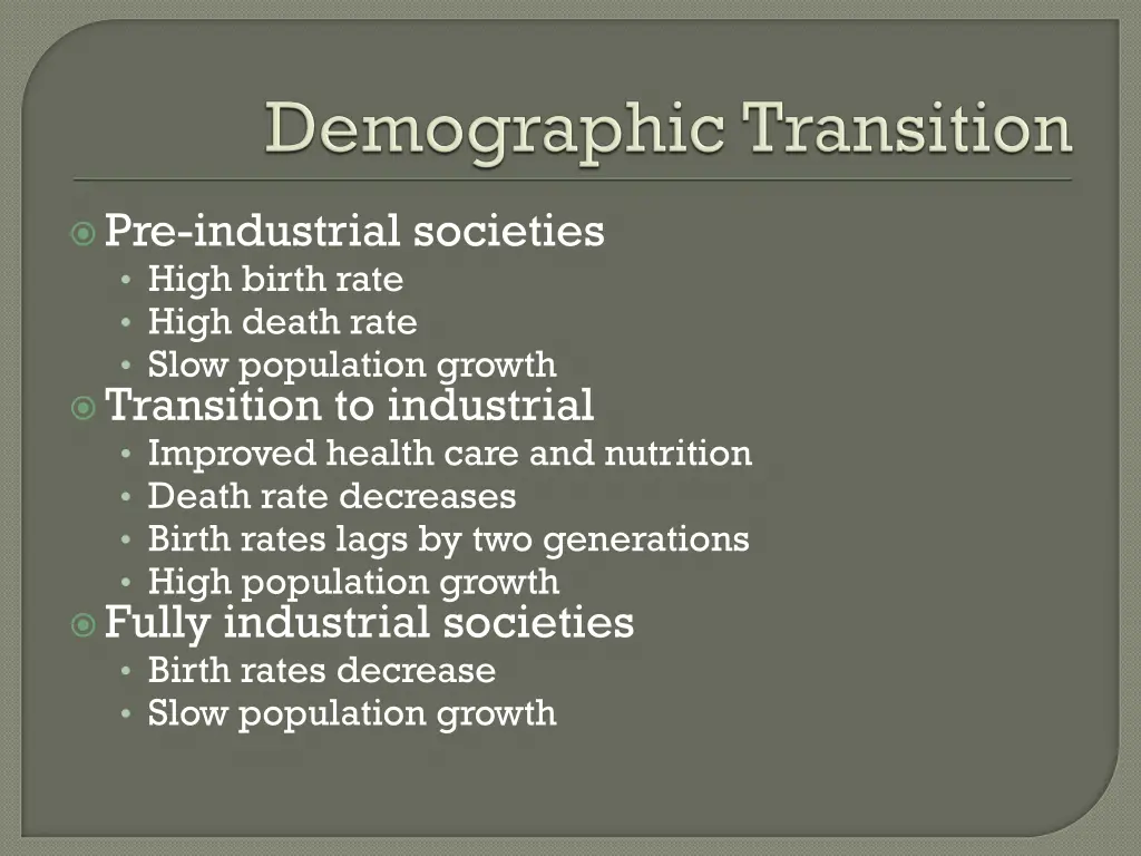 pre industrial societies high birth rate high