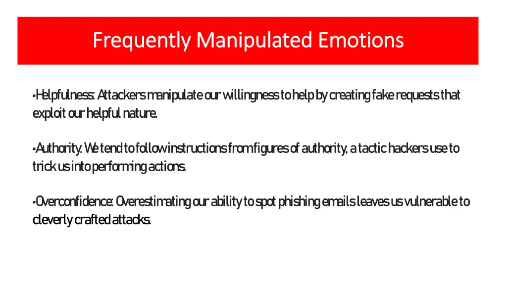 frequently manipulated emotions frequently 1