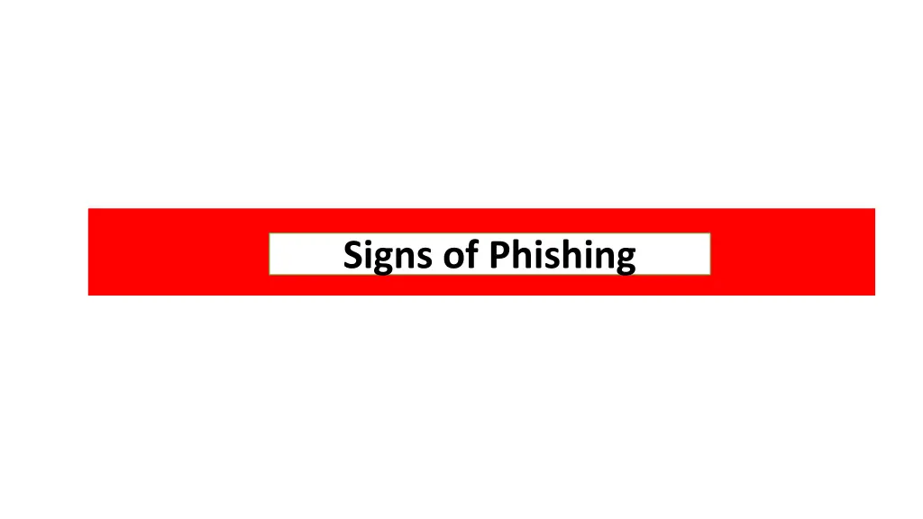 signs of phishing