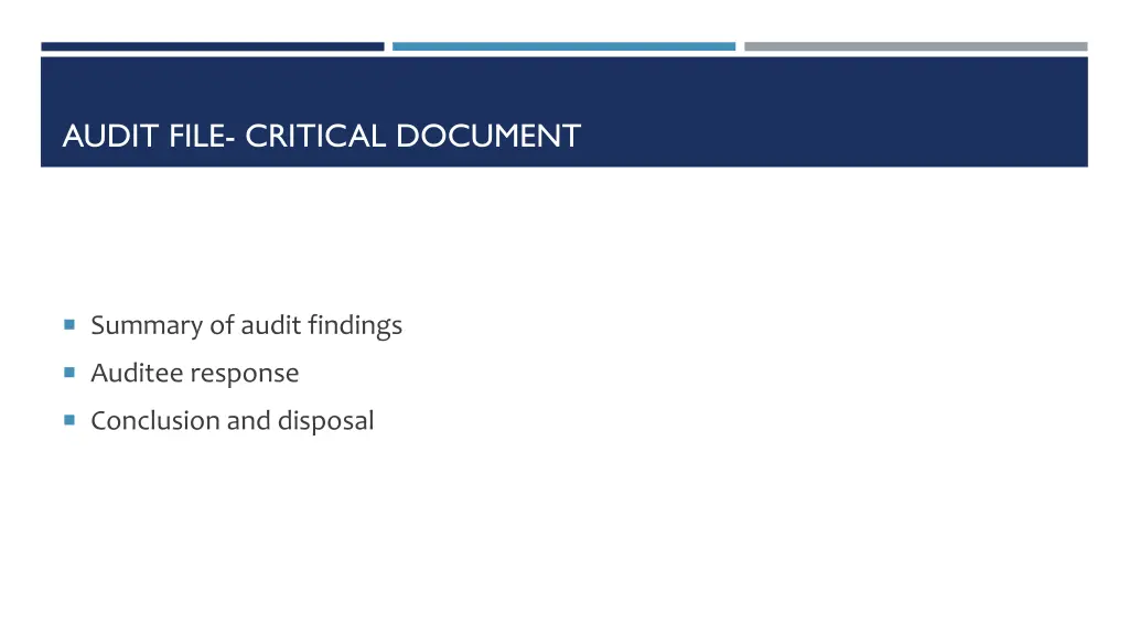 audit file critical document