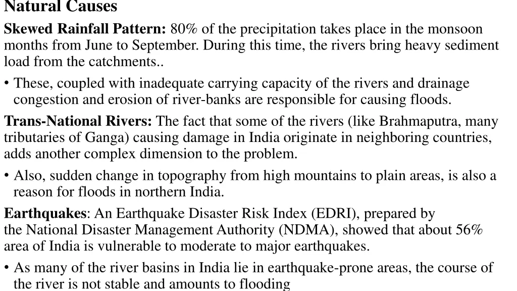 natural causes skewed rainfall pattern