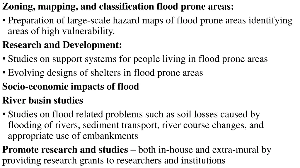 zoning mapping and classification flood prone