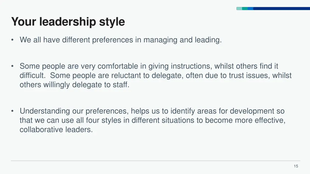 your leadership style