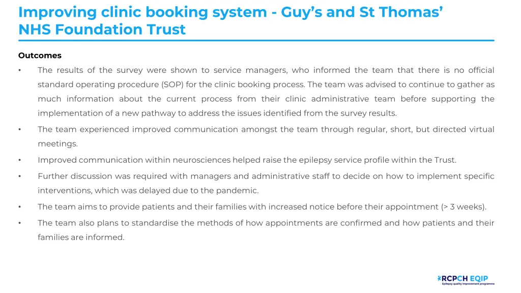 improving clinic booking system 8