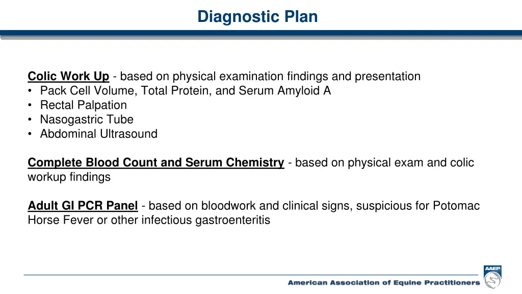 diagnostic plan