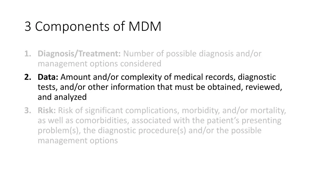 3 components of mdm 2