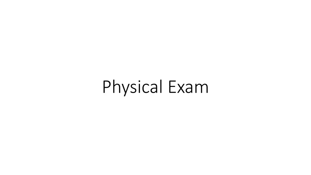 physical exam