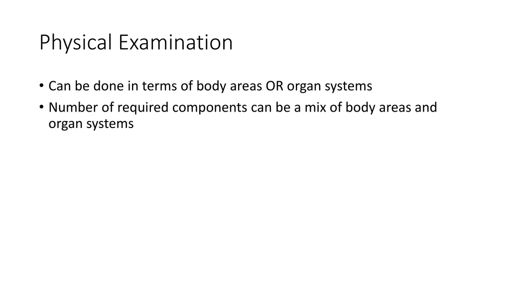 physical examination