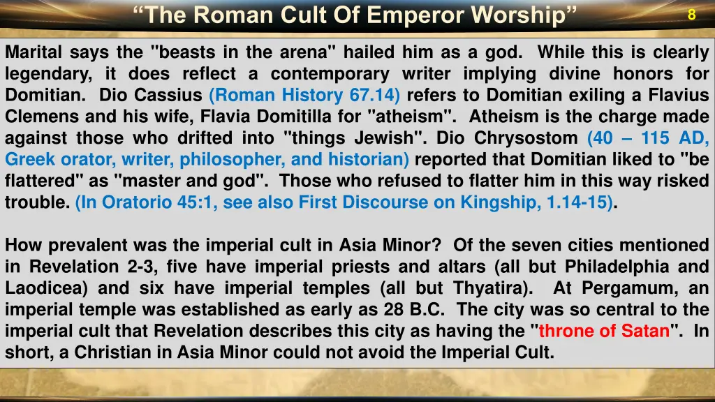 the roman cult of emperor worship 1