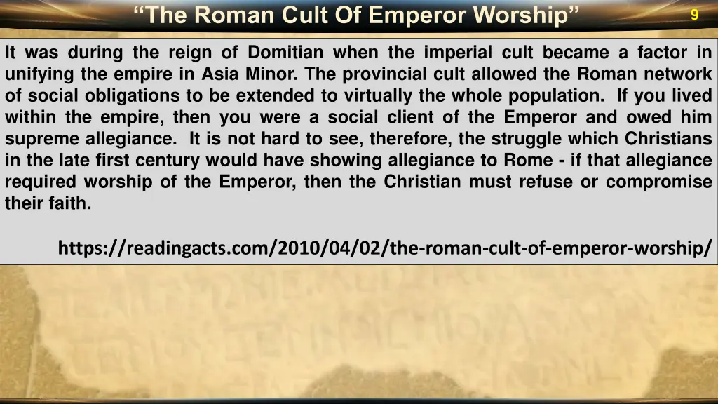 the roman cult of emperor worship 2