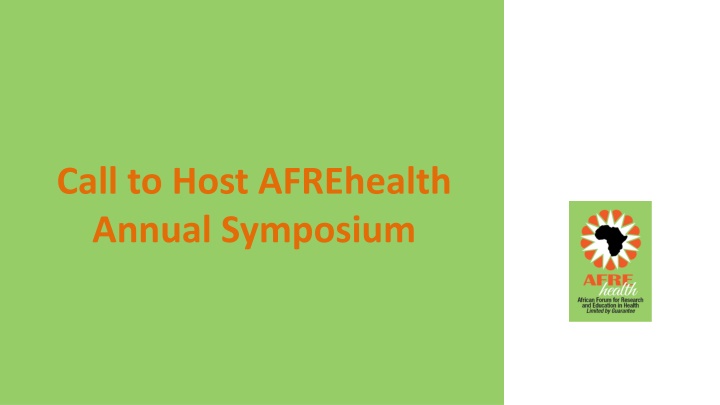 call to host afrehealth annual symposium