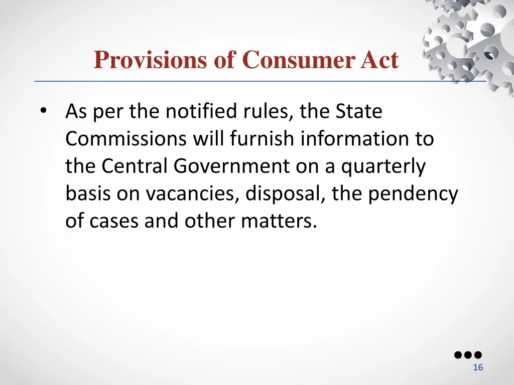 provisions of consumer act 4