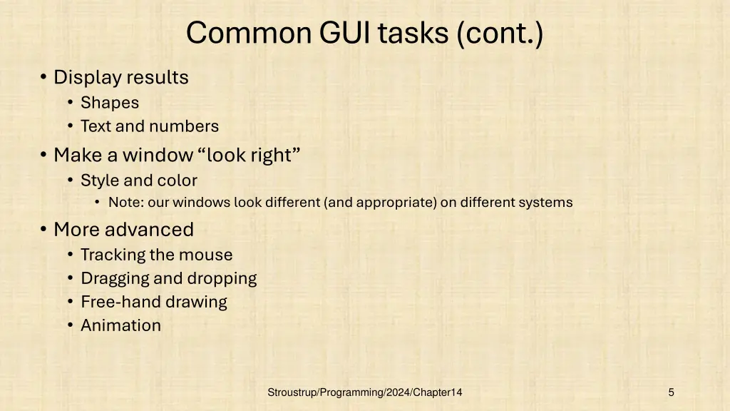 common gui tasks cont