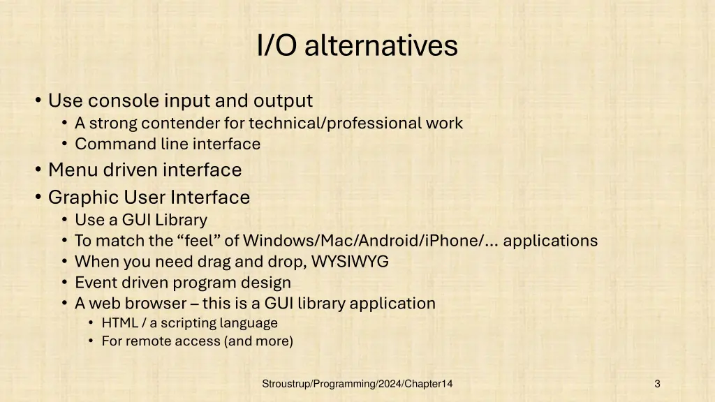 i o alternatives