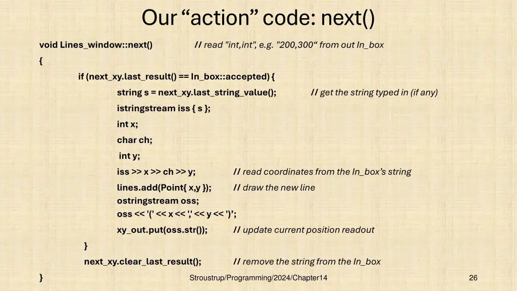 our action code next