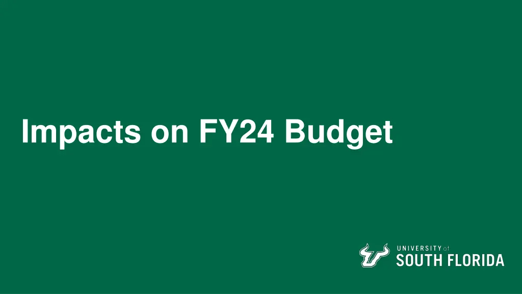 impacts on fy24 budget