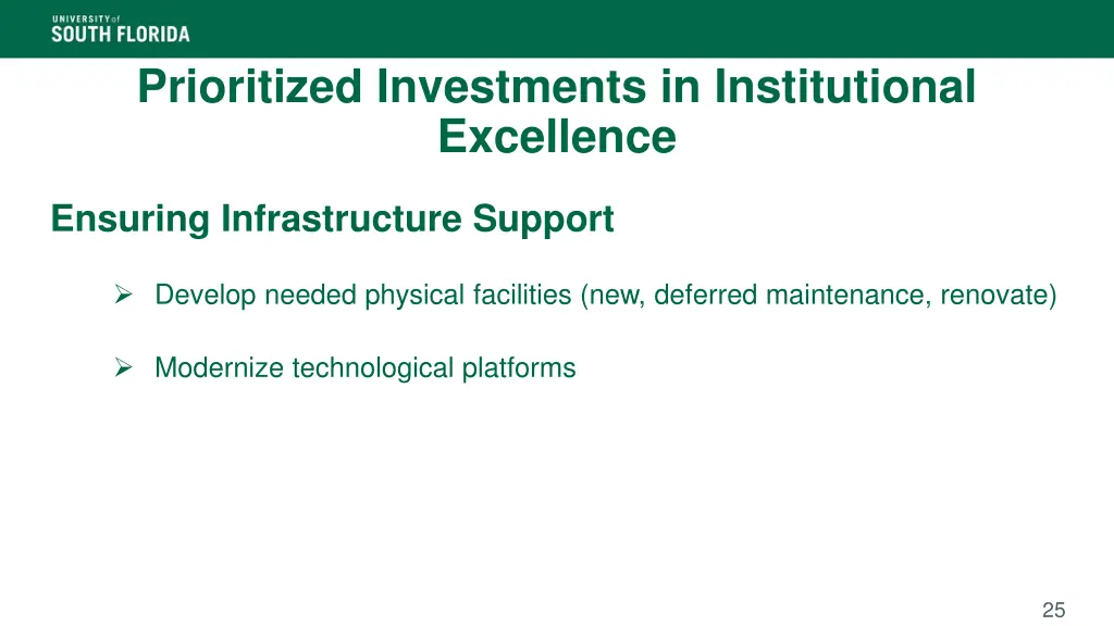 prioritized investments in institutional 2