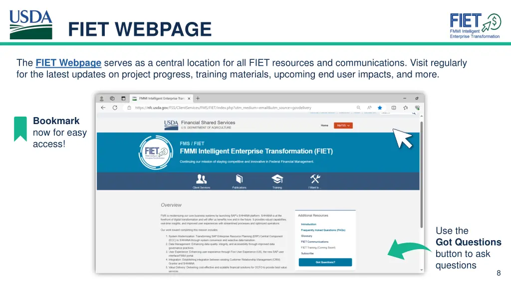 fiet webpage