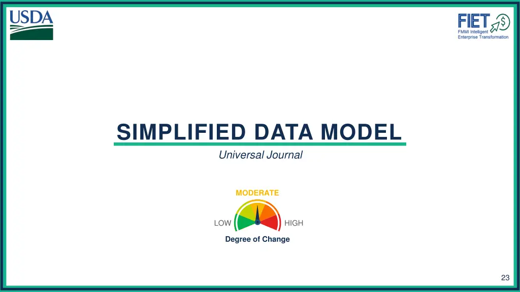 simplified data model universal journal