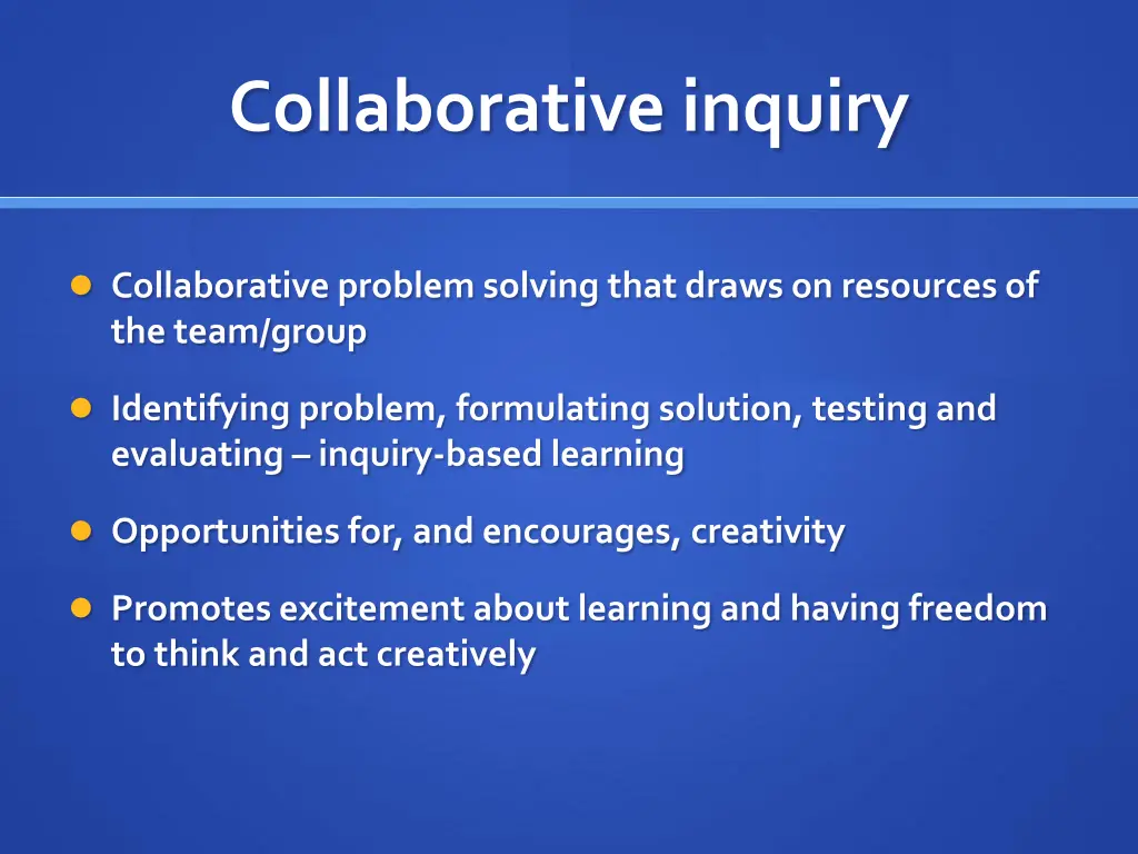 collaborative inquiry