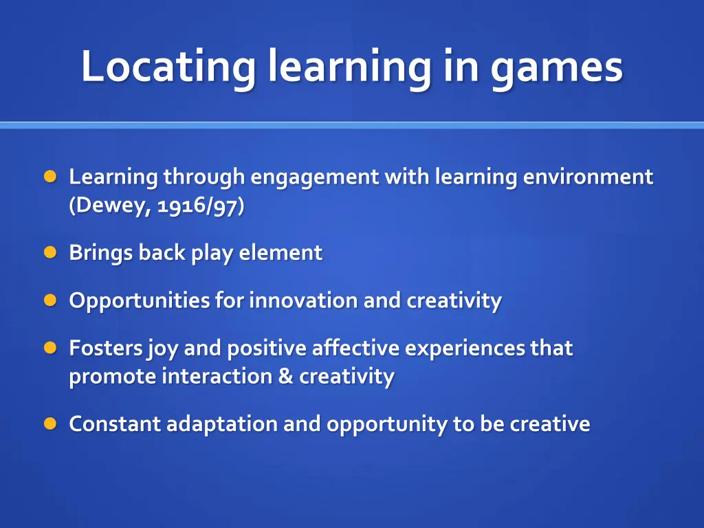 locating learning in games