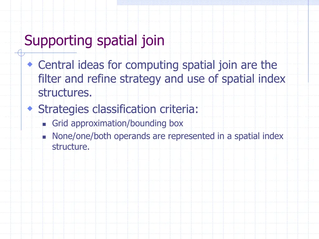 supporting spatial join