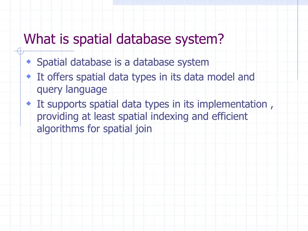 what is spatial database system