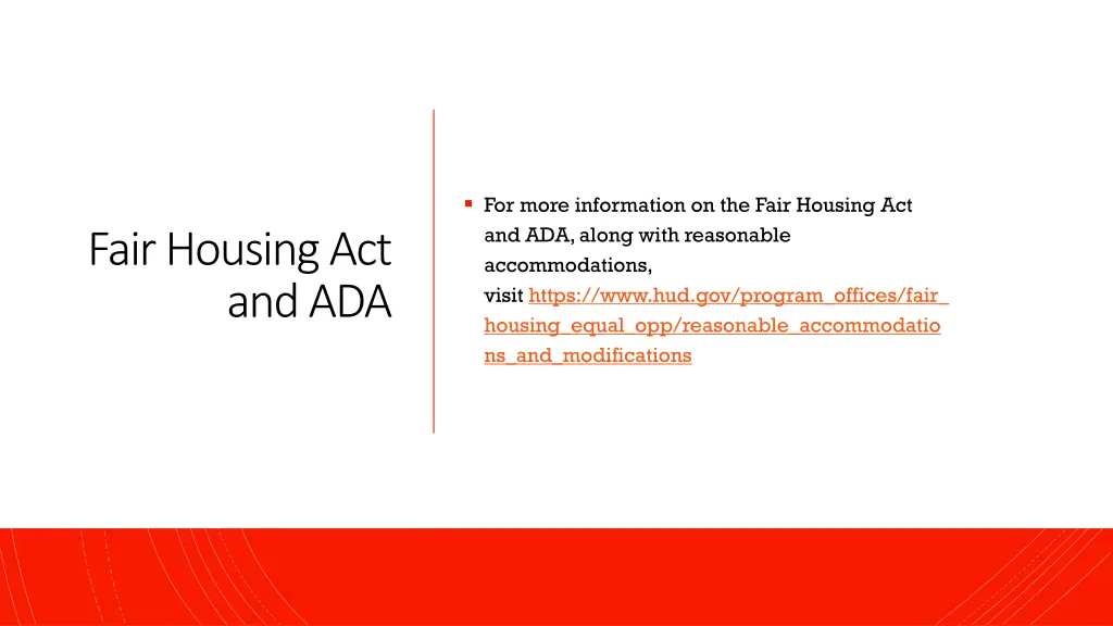 for more information on the fair housing