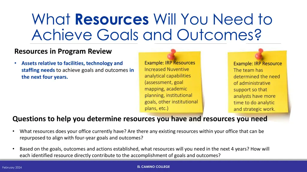 what resources will you need to achieve goals