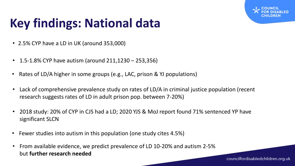 key findings national data