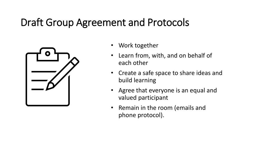 draft group agreement and protocols draft group