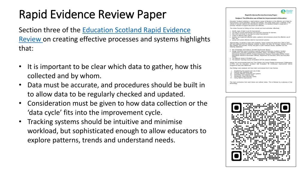 rapid evidence review paper rapid evidence review