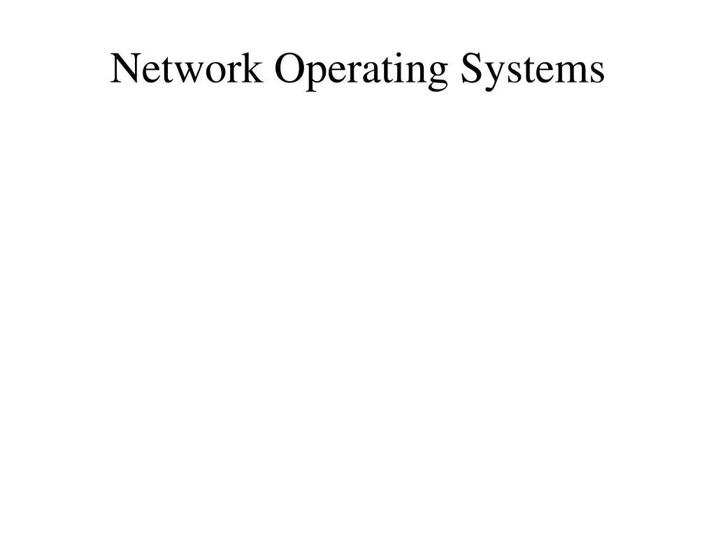 network operating systems